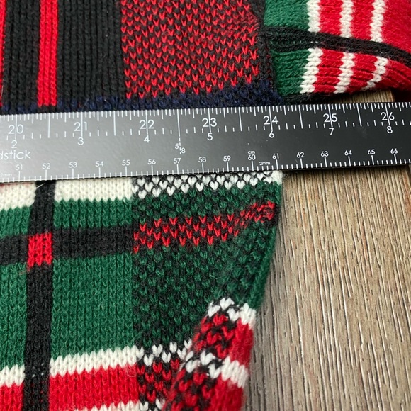 Vintage Huntington Ridge Red Striped Open Cardigan Acrylic Sweater Womens S - Picture 6 of 7